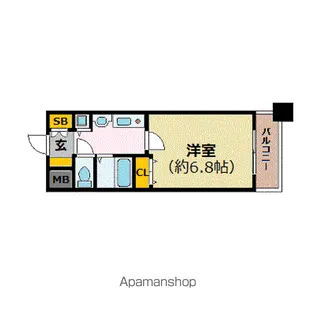 プレサンス泉セントマーク【7階】の間取り