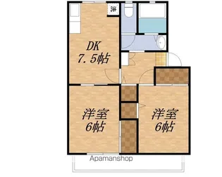 フローラルパレス双和【1C号室】の間取り