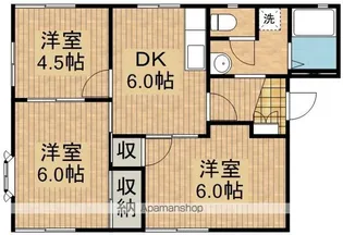 ピアコート松ヶ丘A棟【1階】の間取り