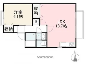 平石ハイツⅡ【2階】の間取り