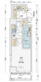 エステムコート横濱大通り公園【10階】の間取り