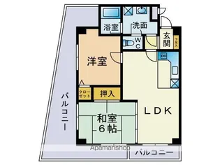 ウェルス春日【203号室】の間取り