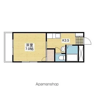 櫛部ハイツ【3階】の間取り