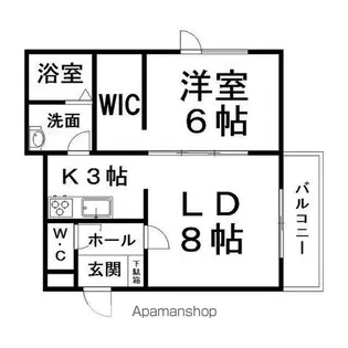 リバーサイドラピュタノース【2階】の間取り