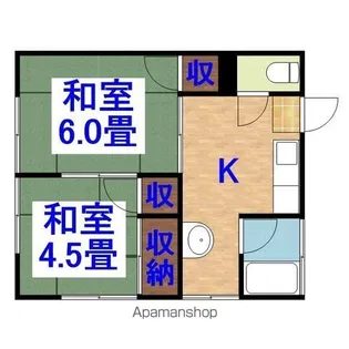 松本アパート【202号室】の間取り