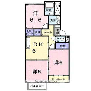 プルミエソレイユ【2階】の間取り
