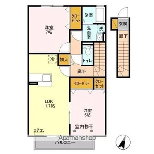 ノールメゾン II【2階】の間取り