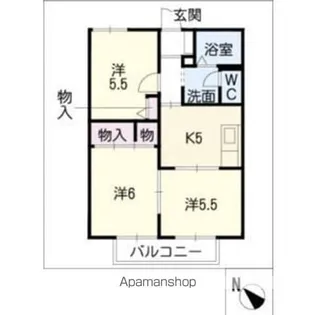 ディアス花水木 A棟【101号室】の間取り