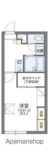 レオパレスリトルマーシュ【105号室】の間取り