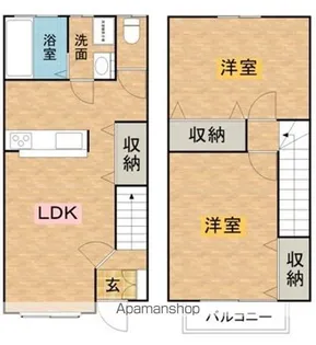 ラポール本町【101号室】の間取り