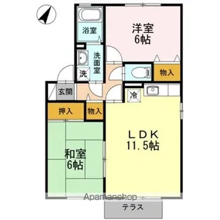 たんぽぽハウス C棟【106号室】の間取り