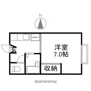 ライフィット美原【101号室】の間取り