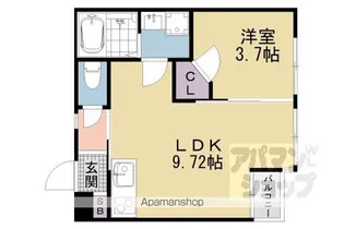 PORTOFINO六地蔵【205号室】の間取り