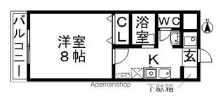 1Kの間取り画像