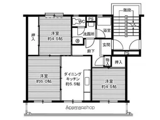ビレッジハウス笹川112号棟【204号室】の間取り