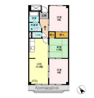 栄マンション【204号室】の間取り