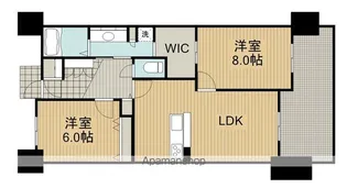 ロイヤルガーデン大手町【803号室】の間取り