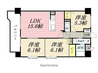 スカイレジデンシア山王【806号室】の間取り