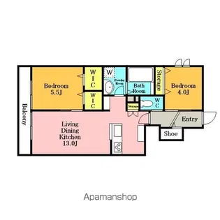 パークメゾン上小町【1階】の間取り