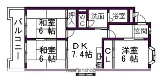 ベルシェ幸【3階】の間取り