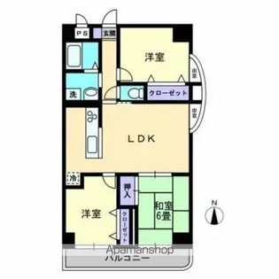 レイクウエスト【5階】の間取り