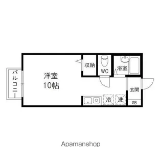 セジュール夢蔵【203号室】の間取り