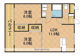 ベルツリーA【1階】の間取り