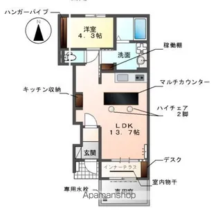 メゾン ボヌール【1階】の間取り