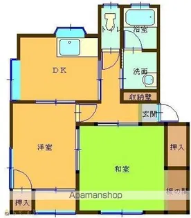 ひかりハイツC棟【2階】の間取り