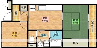 ロイヤルコーポ忠岡【4階】の間取り