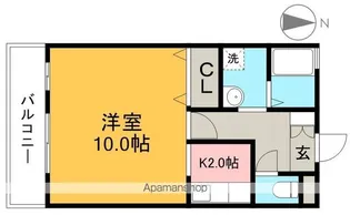 アメニティハイム A棟【1階】の間取り