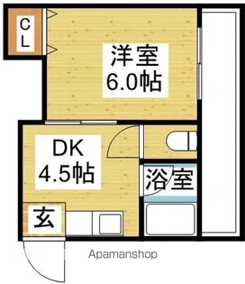 リアライズ上新庄豊新【2階】の間取り