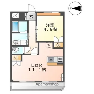 メルヴェール西深津【2階】の間取り