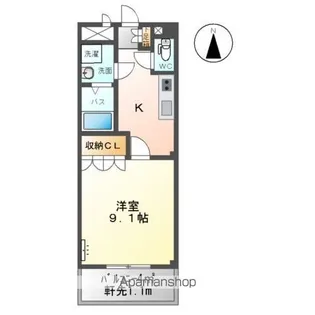 フロイデB【1階】の間取り