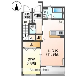 エクセレンス・ハイツ【1階】の間取り
