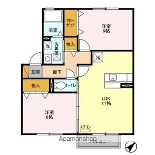 プリモ西白井 B【2階】の間取り