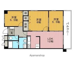 アビタシオンⅢ【3階】の間取り