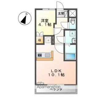 愛媛県四国中央市上分町【アパート】の間取り