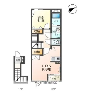 荒町アパート【205号室】の間取り