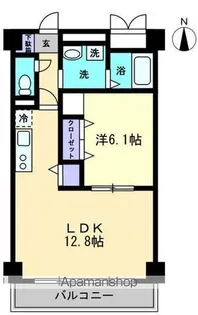 フィール上之町【4階】の間取り