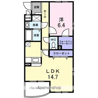 メゾン ド オーブⅢ【1階】の間取り