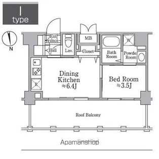 レジディア西小山【4階】の間取り