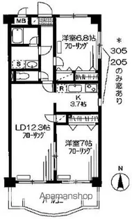 ミレニアム中野【3階】の間取り