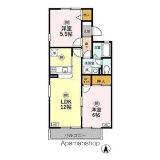 スクウェアガーデン Ⅱ【1階】の間取り