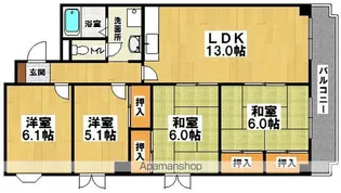 ライブリー高石【504号室】の間取り