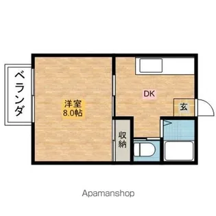 ガーデンヒルズ旭ヶ丘【1階】の間取り