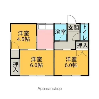 小笠原AP(小笠原産業様貸家)【16号室】の間取り