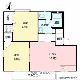 サニーコート本城 B棟【2階】の間取り