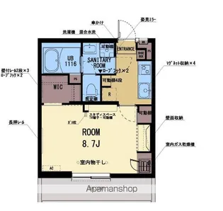 SAYAブリスフル【201号室】の間取り