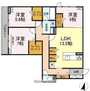 DIOSPERSIMMON長泉 II棟【3階】の間取り